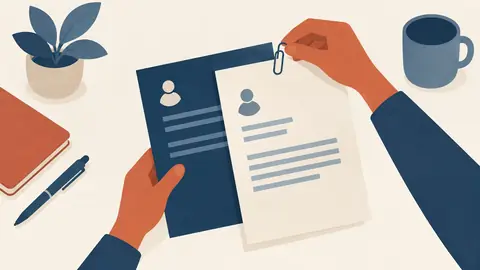 Illustration of a second form being added to a first with a paperclip