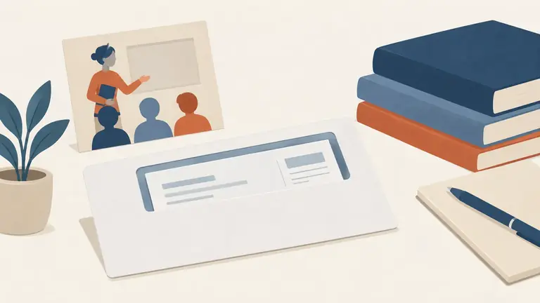 Illustration of a payment slip in a window envelope