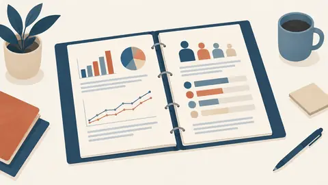 Illustration of an internal manual in a plain binder